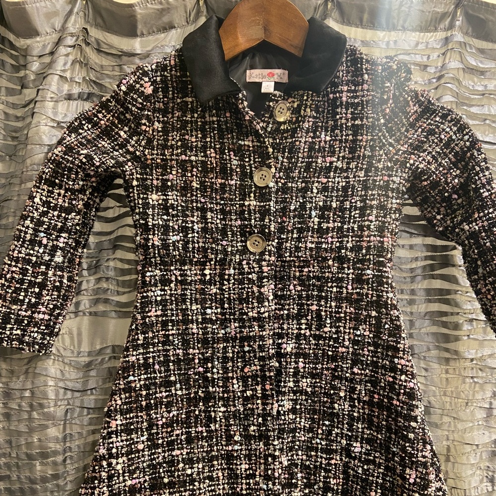 Black Jacket with Multicolor Details for girl’s NWT size 5T